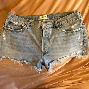 Agolde Parker swamp-meet jean shorts